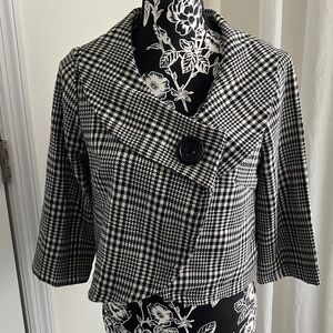 Lovely Day Monochrome Houndstooth Blazer